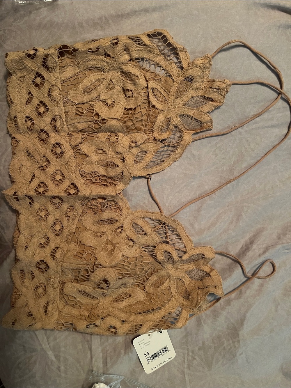 Free People Lace Bralette in Nude Tan - Picture 6 of 6